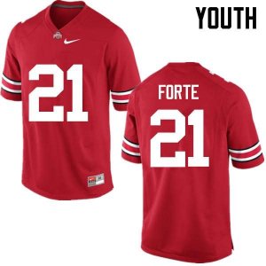 Youth Ohio State Buckeyes #21 Trevon Forte Red Nike NCAA College Football Jersey Cheap NYM6144SR